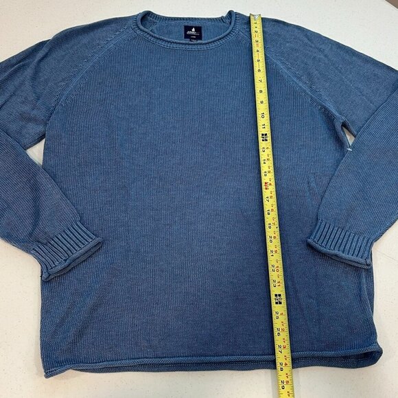 johnnie-O Kordell Linen Blend Crewneck Sweater Laguna Blue Size Large NWOT - Picture 7 of 10